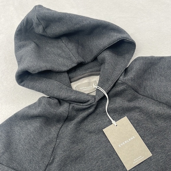 NWT Everlane Organic Cotton Gray Track Hoodie Unisex , XS, S, M - Picture 2 of 16